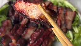Char siu pork with fried rice 